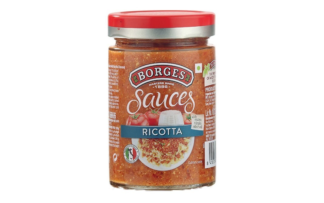 Borges Sauces Ricotta    Glass Jar  300 grams